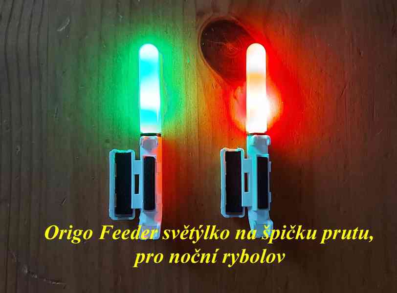 Feeder-origo LED zelené,črvené světýlka na špičku prutu. - foto 1