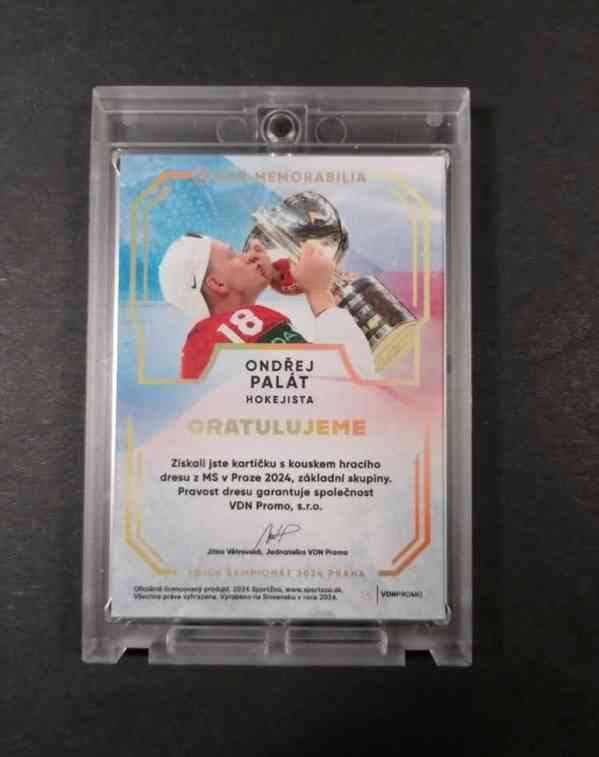 Hokejová karta s dresem - RARITA - foto 2