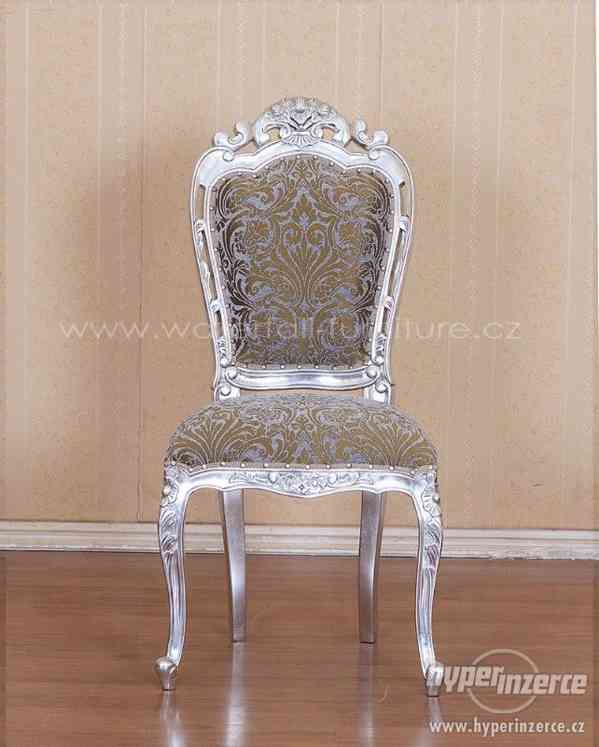 Stříbrná zámecká židle - foto 1