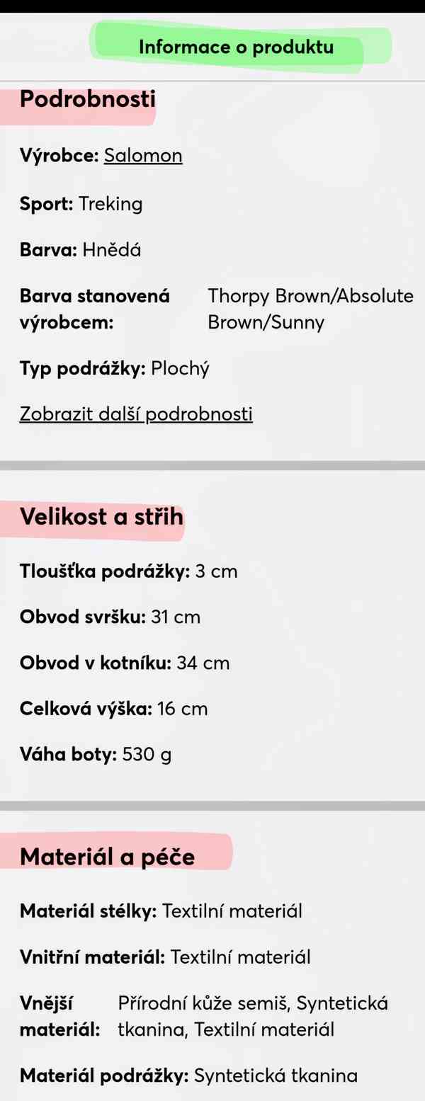 NOVÁ! S visačkou.Trekingová obuv.Zn."SALOMON". Vel. 42 a 2/3 - foto 10