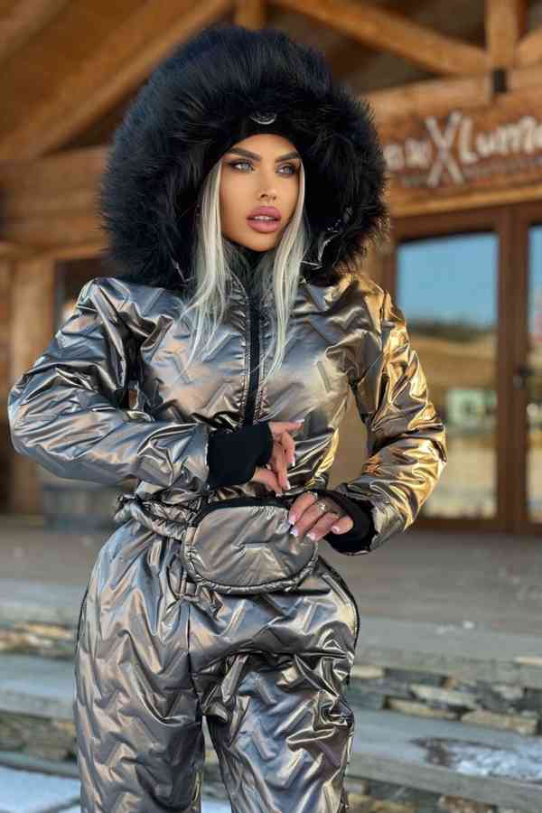 Stylovy damsky lyziarsky overal s kozusinou NOVY - foto 7