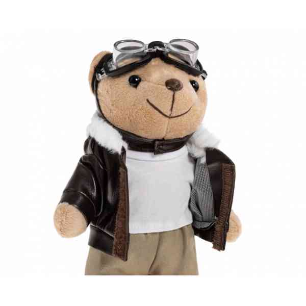Plyšový medvídek Pilot - hnědý - foto 4