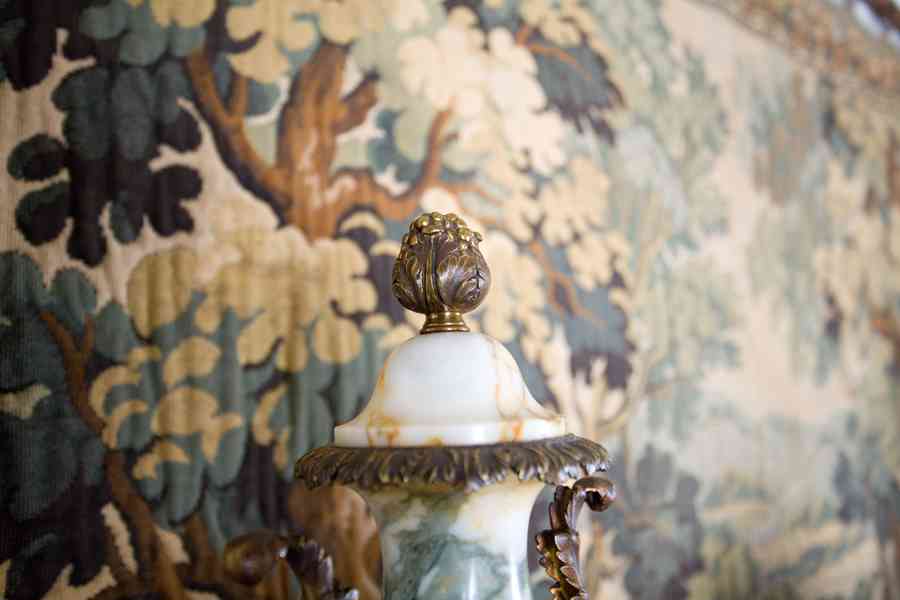 Cassolette vázy. Mramor a zlacený bronz V 62cm - foto 4