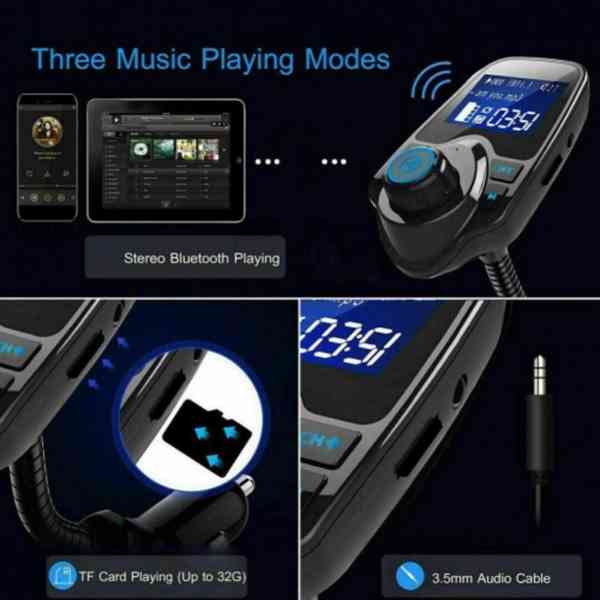 MP3 FM transmitter Bluetooth EDR Handsfree nový - foto 7