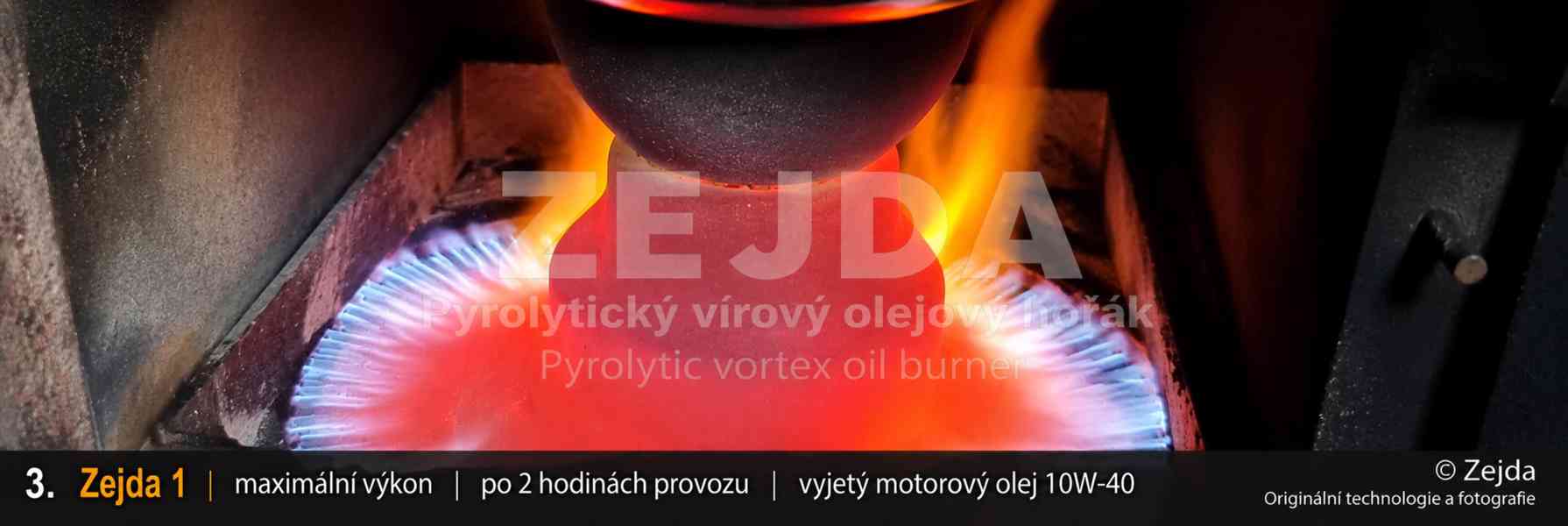 Hořák na vyjetý olej, topení olejem, pyrolytická technologie - foto 3