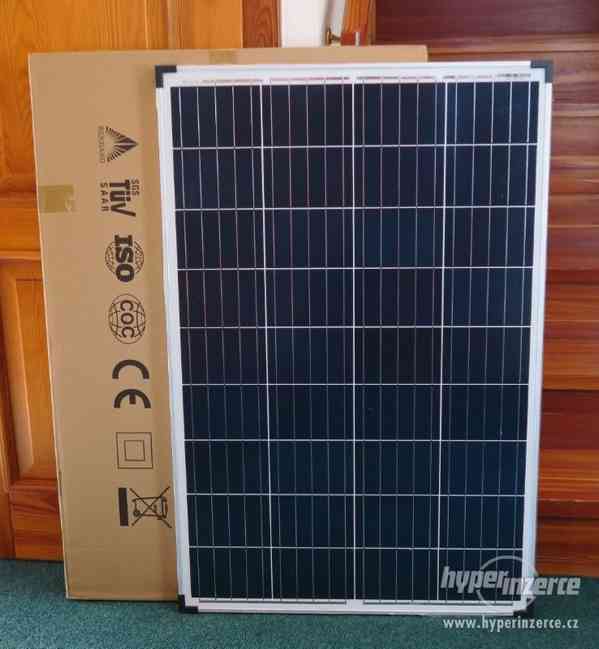 Solární panel fotovoltaický 100W/ 12V polykrystal, přísluš. - foto 1