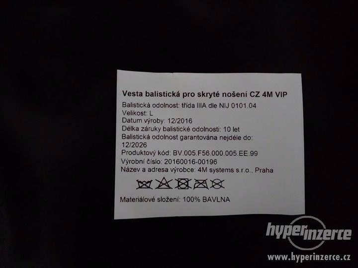 Prodám novou balistickou vestu CZ 4M VIP - foto 4