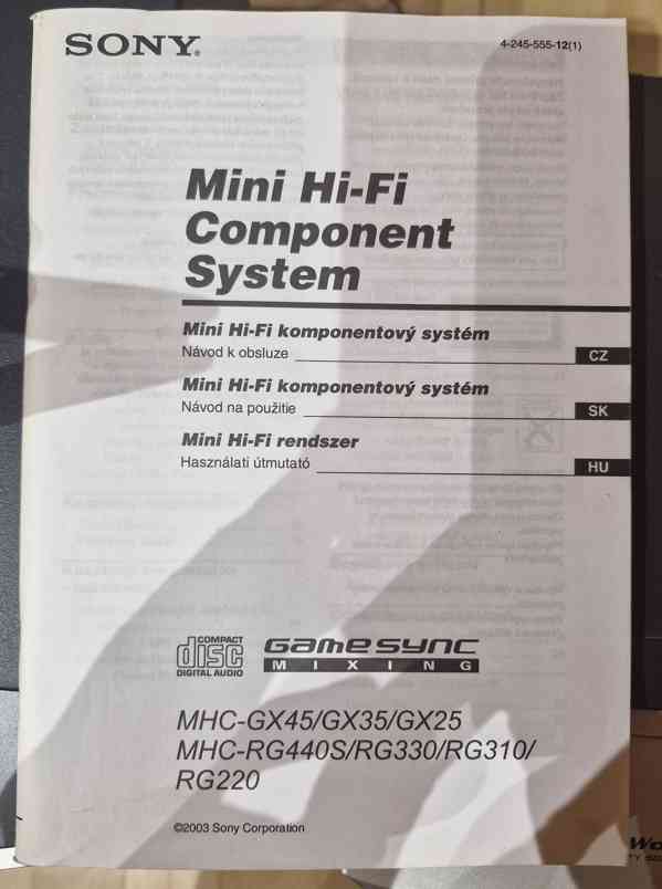 vez Sony HCD-RG220 - foto 4