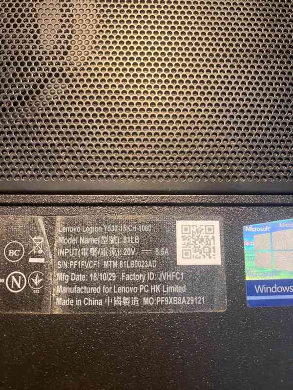 Lenovo Legion Y530 15inch Herní notebook - foto 2