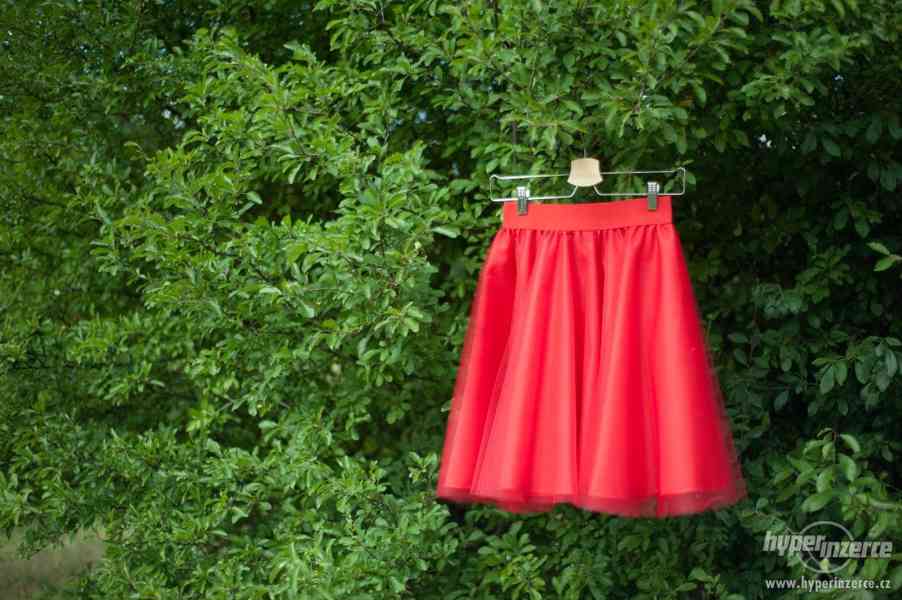 Tylová tutu sukně červená vel.UNI - foto 1