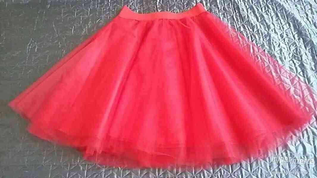 Tylová tutu sukně červená vel.UNI - foto 2