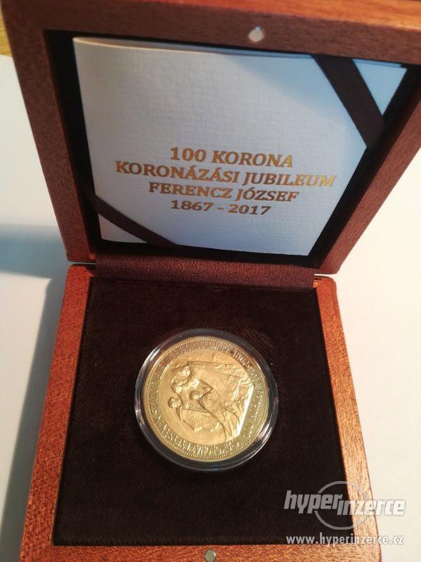 Zlatá mince František Josef I. 100 koruna ke 150. výročí - foto 2