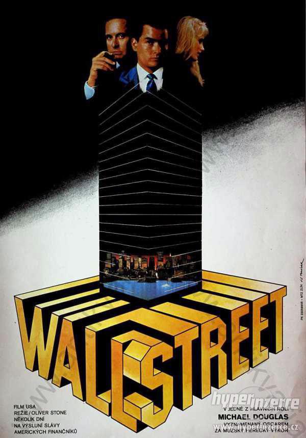 Wall Street Jan Tománek filmový plakát M. Douglas - foto 1