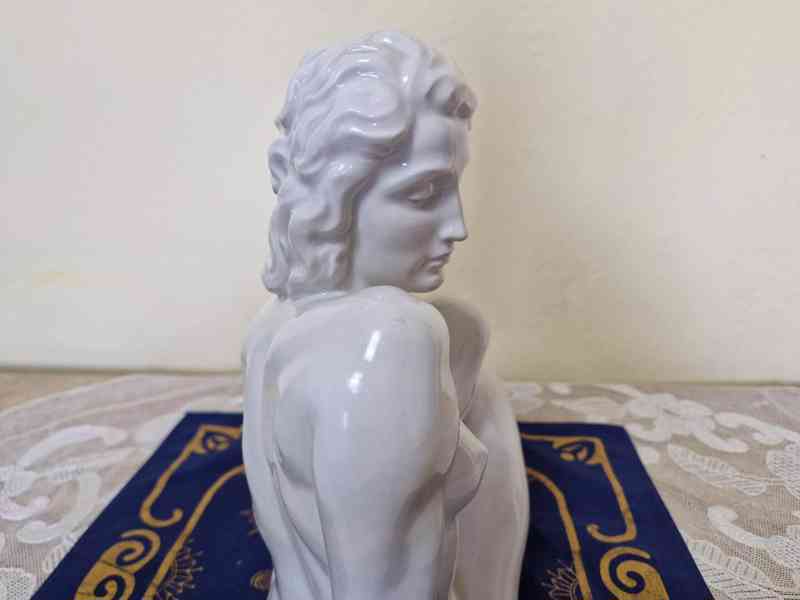 Art Deco Sedící Dívka Akt Míšeň Meissen Robert Ulmann - foto 10