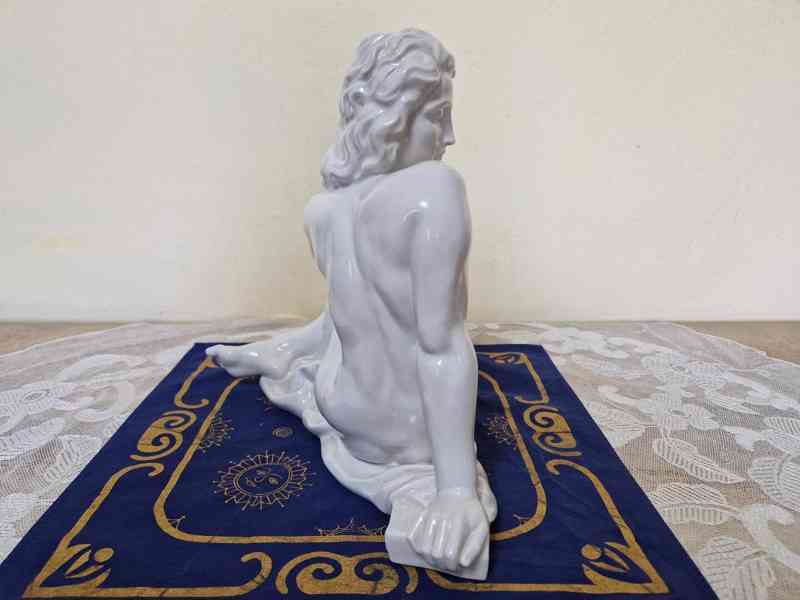 Art Deco Sedící Dívka Akt Míšeň Meissen Robert Ulmann - foto 9