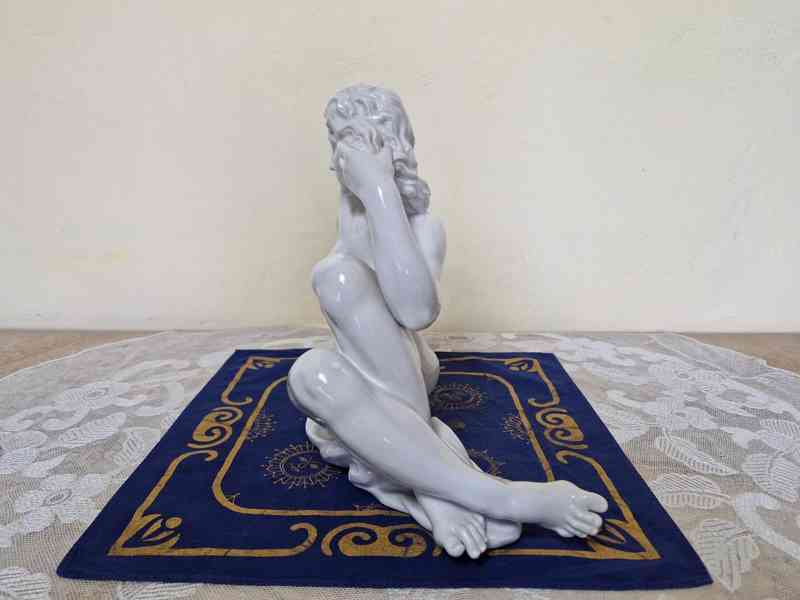 Art Deco Sedící Dívka Akt Míšeň Meissen Robert Ulmann - foto 4