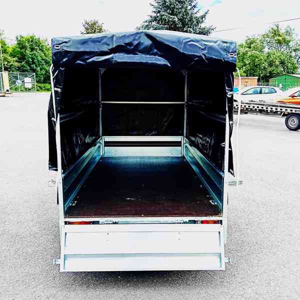 Nový brzděný přívěsný vozík 1300Kg +plachta,2,65mx1,30, DPH - foto 9