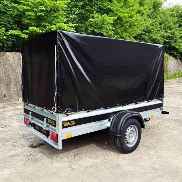 Nový brzděný přívěsný vozík 1300Kg +plachta,2,65mx1,30, DPH - foto 6