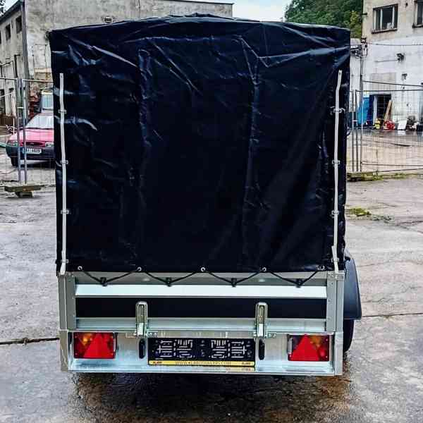 Nový brzděný přívěsný vozík 1300Kg +plachta,2,65mx1,30, DPH - foto 8