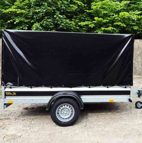 Nový brzděný přívěsný vozík 1300Kg +plachta,2,65mx1,30, DPH - foto 5