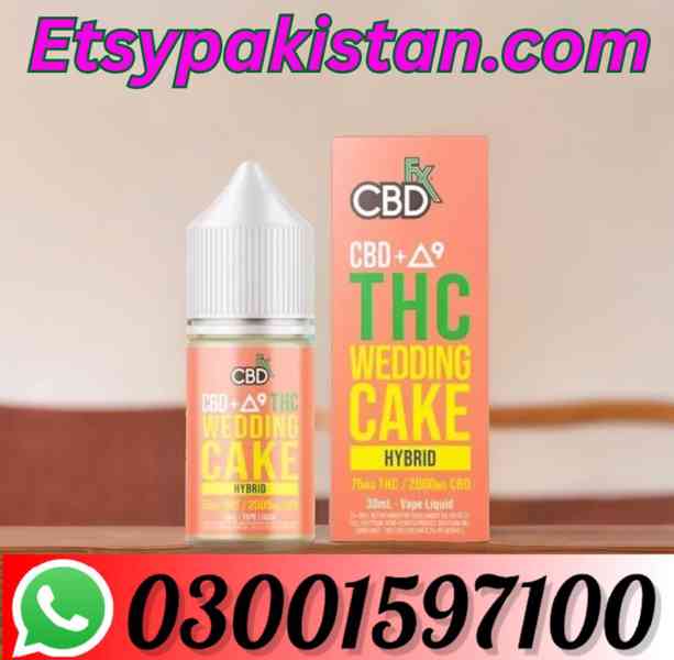 CBDFX CBD + Delta-9 THC Vape Juice – Wedding Cake – Hybrid - foto 1