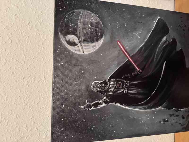 Akrylový portrét Star Wars Darth Vader - foto 2