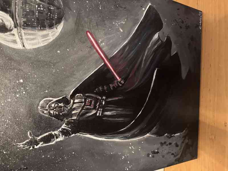 Akrylový portrét Star Wars Darth Vader - foto 3