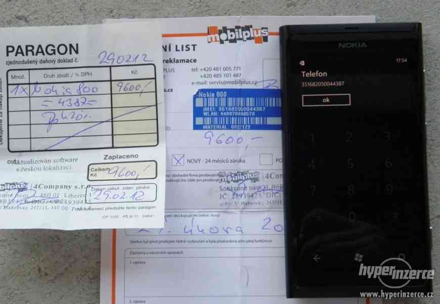 NOKIA Lumia 800,komplet,CZ ZÁRUKA,16GB - foto 2
