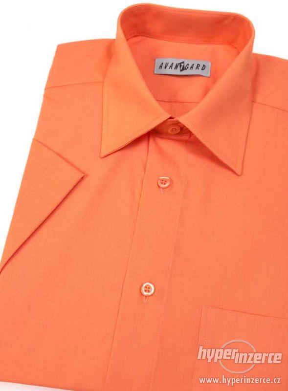 Pánská značková košile - pomerančová - foto 1