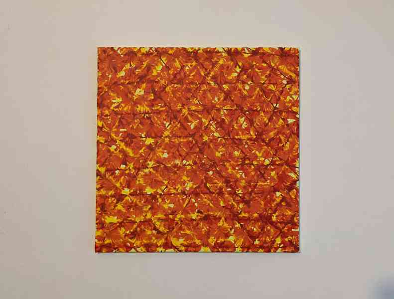 Obraz pyramidy kvetou akryl na plátně 40x40 - foto 1