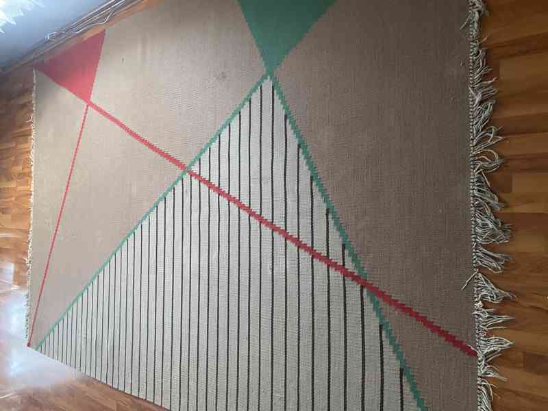 Geometrický koberec Antonín Kybal 50.léta - foto 8