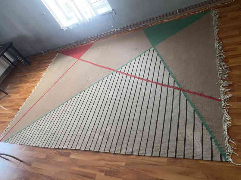 Geometrický koberec Antonín Kybal 50.léta - foto 2