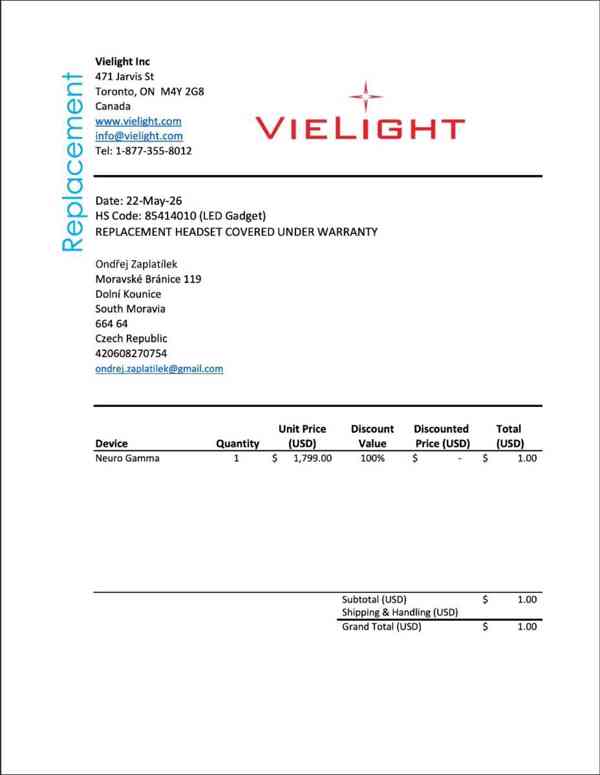 Vielight Neuro Gamma – nový náhradní kus, kompletní balení - foto 5