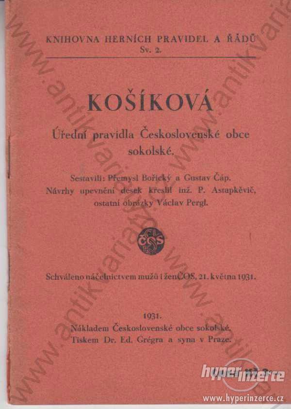 Košíková Československá obec sokolská v Praze 1931 - foto 1