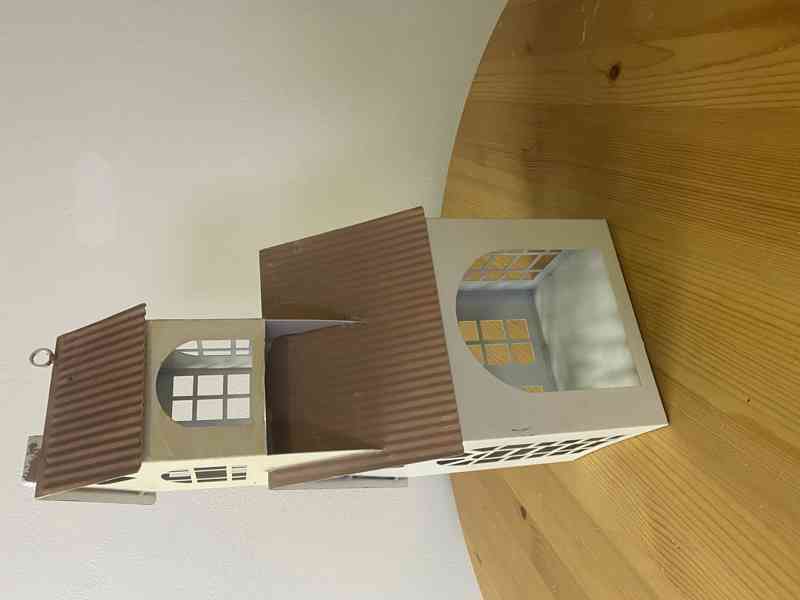 Kovový domeček na svíčku / vánoční dekorace - foto 3