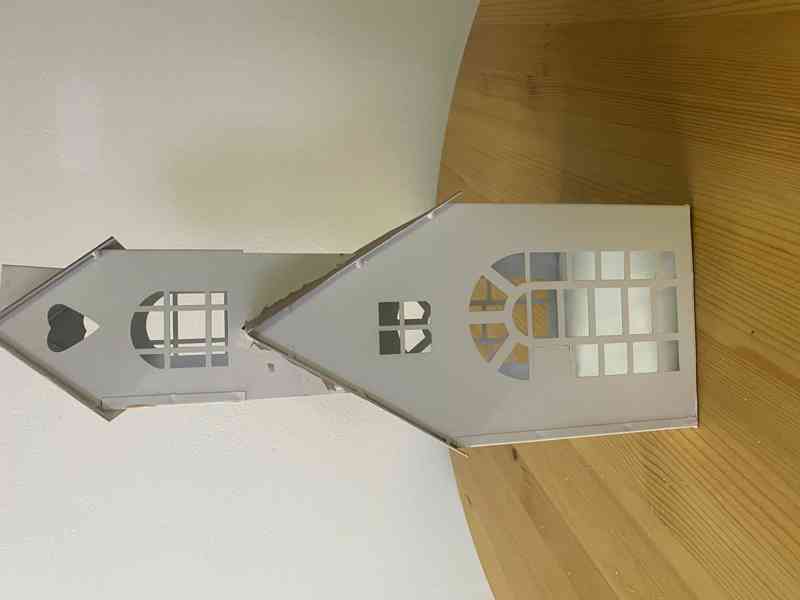 Kovový domeček na svíčku / vánoční dekorace - foto 2