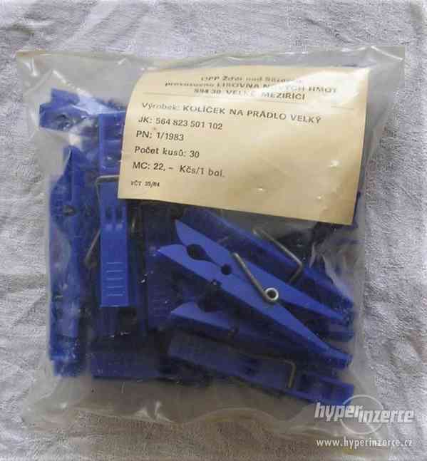 nové modré plastové kolíčky na prádlo - foto 3