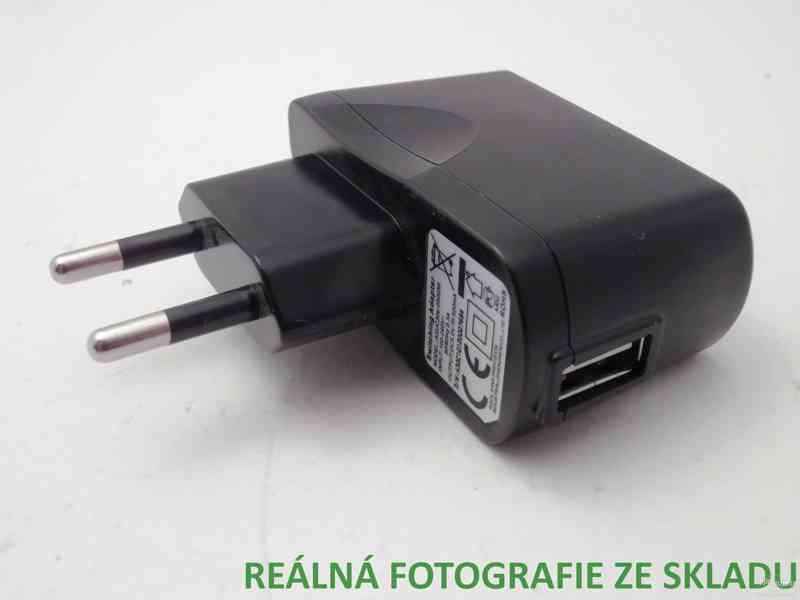 USB nabíječka, 5V, 500mA, černá - foto 1