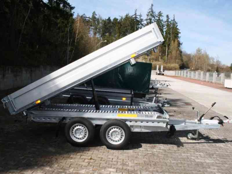 Nový 2700Kg 3-stranný hydraulicky sklopný vozík, 3,30m, DPH  - foto 3