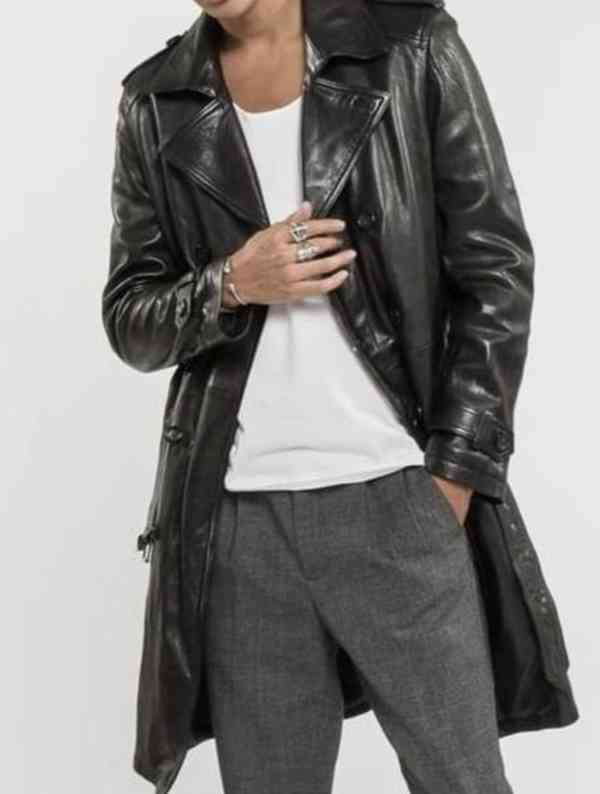 Prodám pánský stylový kožený trench coat Serge Pariente - foto 3