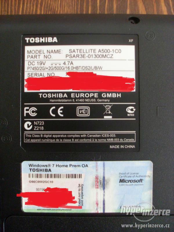 Toshiba Satellite A500-1C0 - foto 7