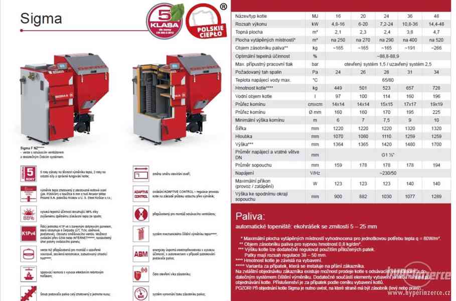 Automatický kotel na uhlí DEFRO Sigma 24kW NZ 5.em.třída - foto 4