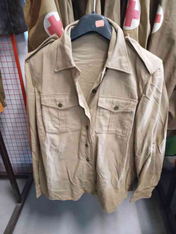 vojenská košile Khaki s dlouhým rukávem - foto 2