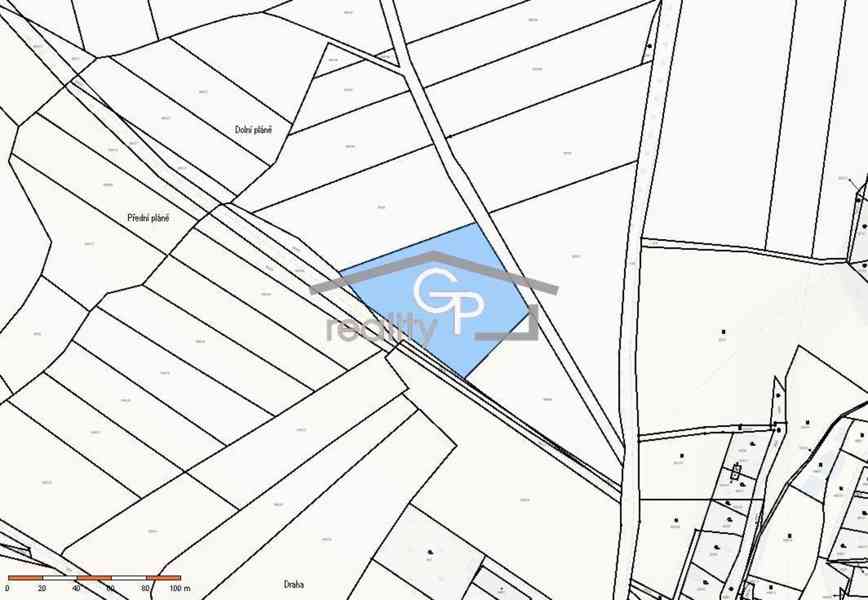 Prodej orné půdy 5.340 m2 u Krasetína, okr. ČK - foto 5