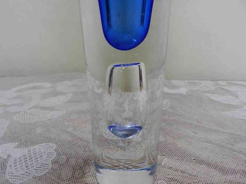 Modrá Autorská Váza s bublinou - foto 4