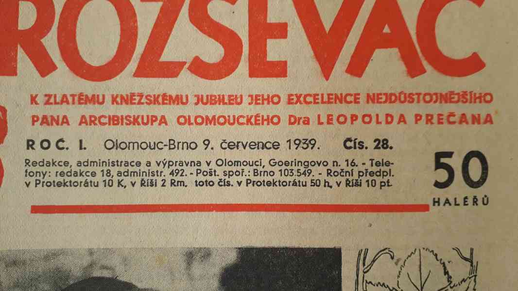  Rozsévač - náboženský časopis - červenec 1939, Olomouc  - foto 2