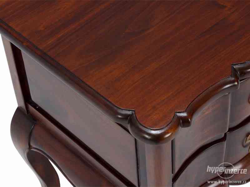 Odkládací stolek z borovice, stylový toaletní stolek masiv - foto 3