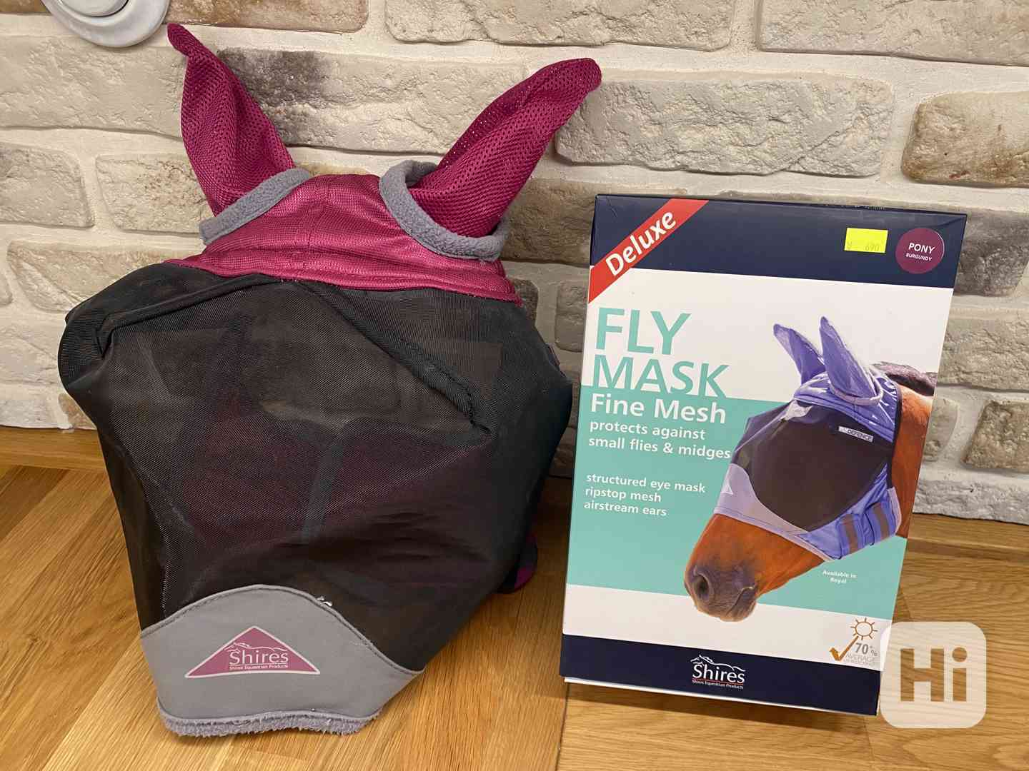 Maska proti hmyzu Deluxe Shires pony vínová - foto 1
