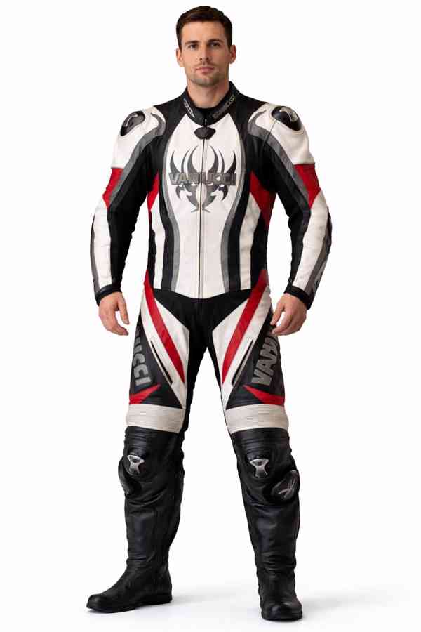 Kožená 1 - dílná kombinéza Vanucci - foto 10