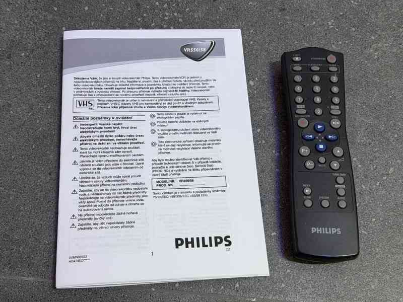 Zánovní videorekordér PHILIPS VR550 v TOP stavu - foto 7